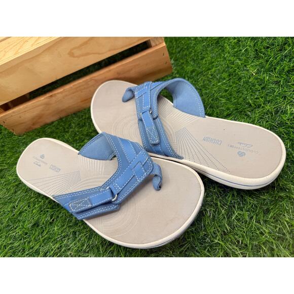 Cloudsteppers by Clarks- Blue/Grey Sandals- Size 9W - Picture 9 of 10